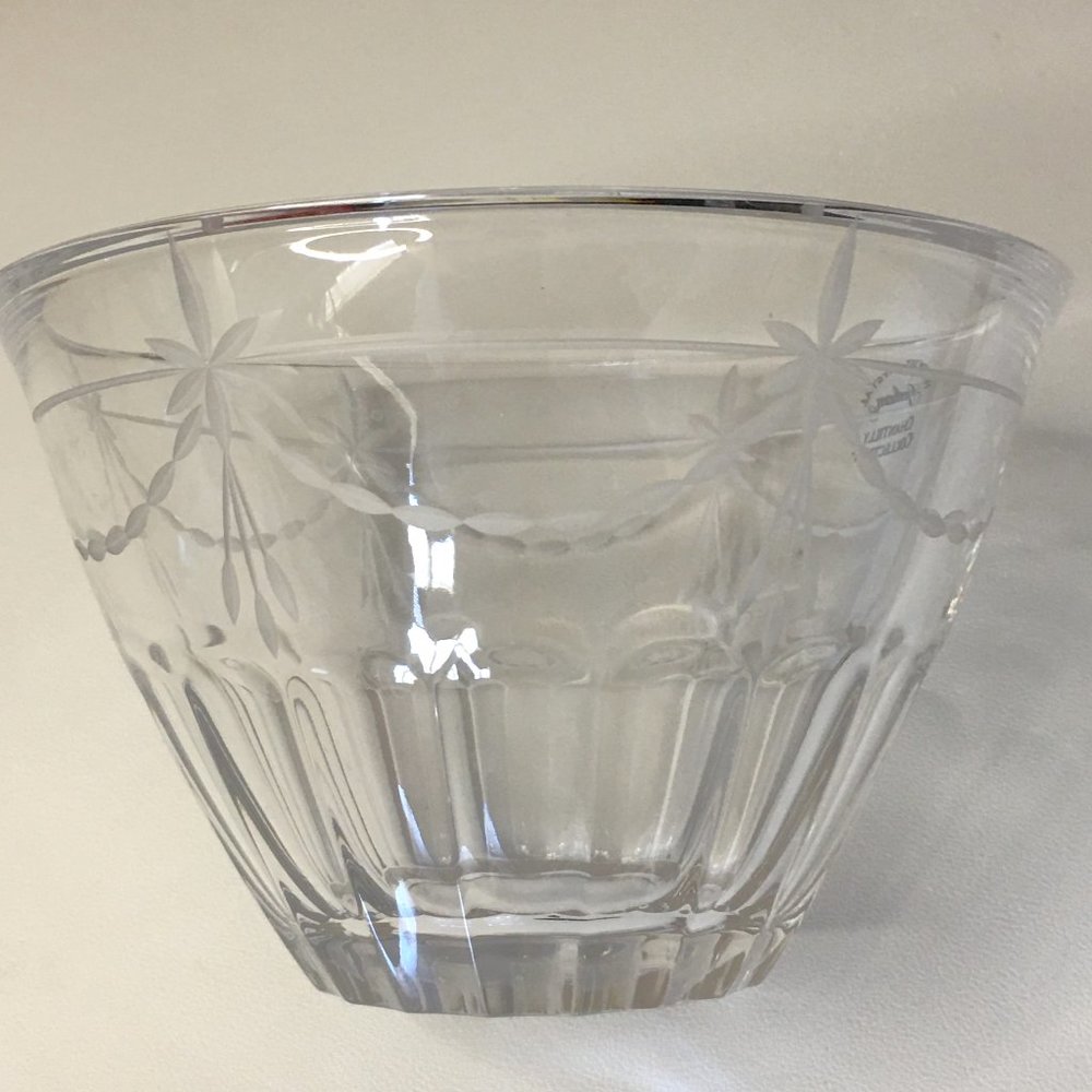 💎 Vintage 2000-2004 💎 GORHAM CRYSTAL "Chantilly Collection" 6 Inch Round… - Picture 6 of 10